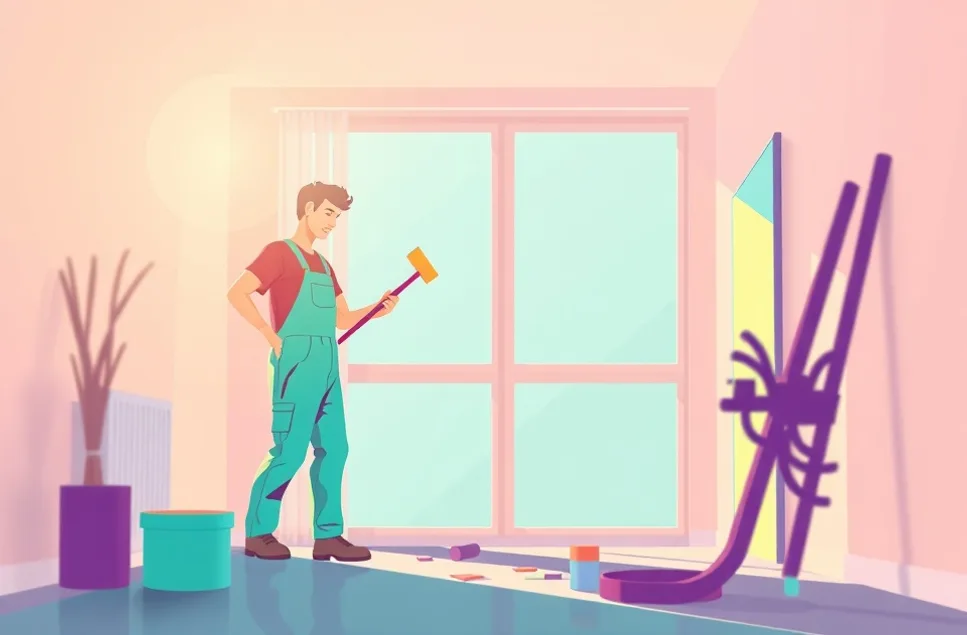 Intérieur rénové après travaux de peinture à Stiring-Wendel